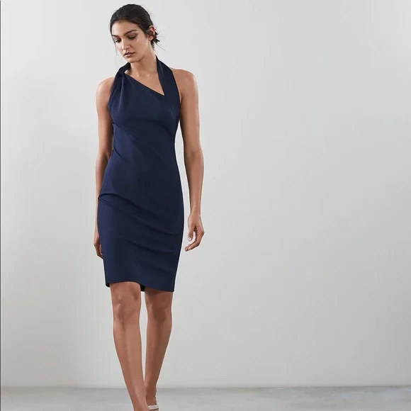 reiss navy blue dress Reiss Zena Lace Cut-Out Midi Dress, Navy Blue